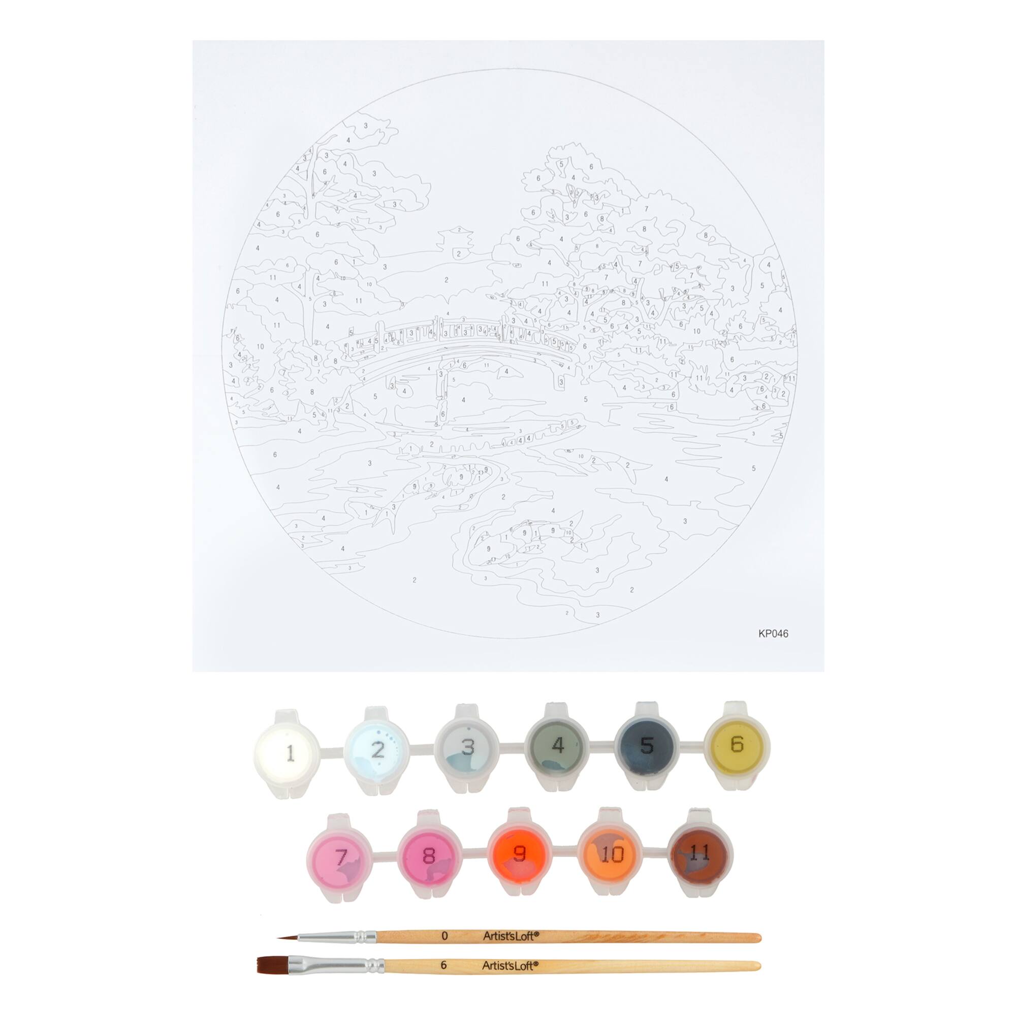 Koi Pond Paint-by-Number Plywood Surface Kit by Artist's Loft®